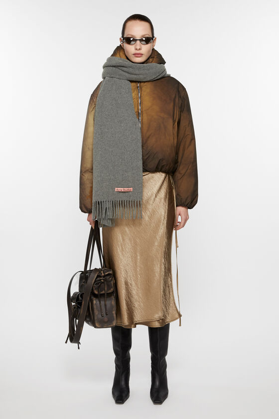 (image for) Exquisite Workmanship Fringe wool scarf - oversized